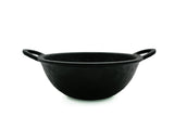 AKDC-Melamine Deep Kadai 8 Inch Blk Mat Hw01425 Hb17018