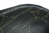 AKDC-Rk Melamine Oval Platter Rkm029 Black and Golden Strips