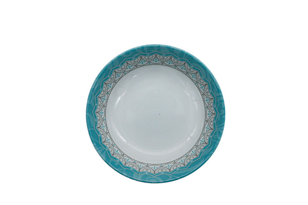 AKDC-Melamine Soup Bowl Sh72127 White and Blue