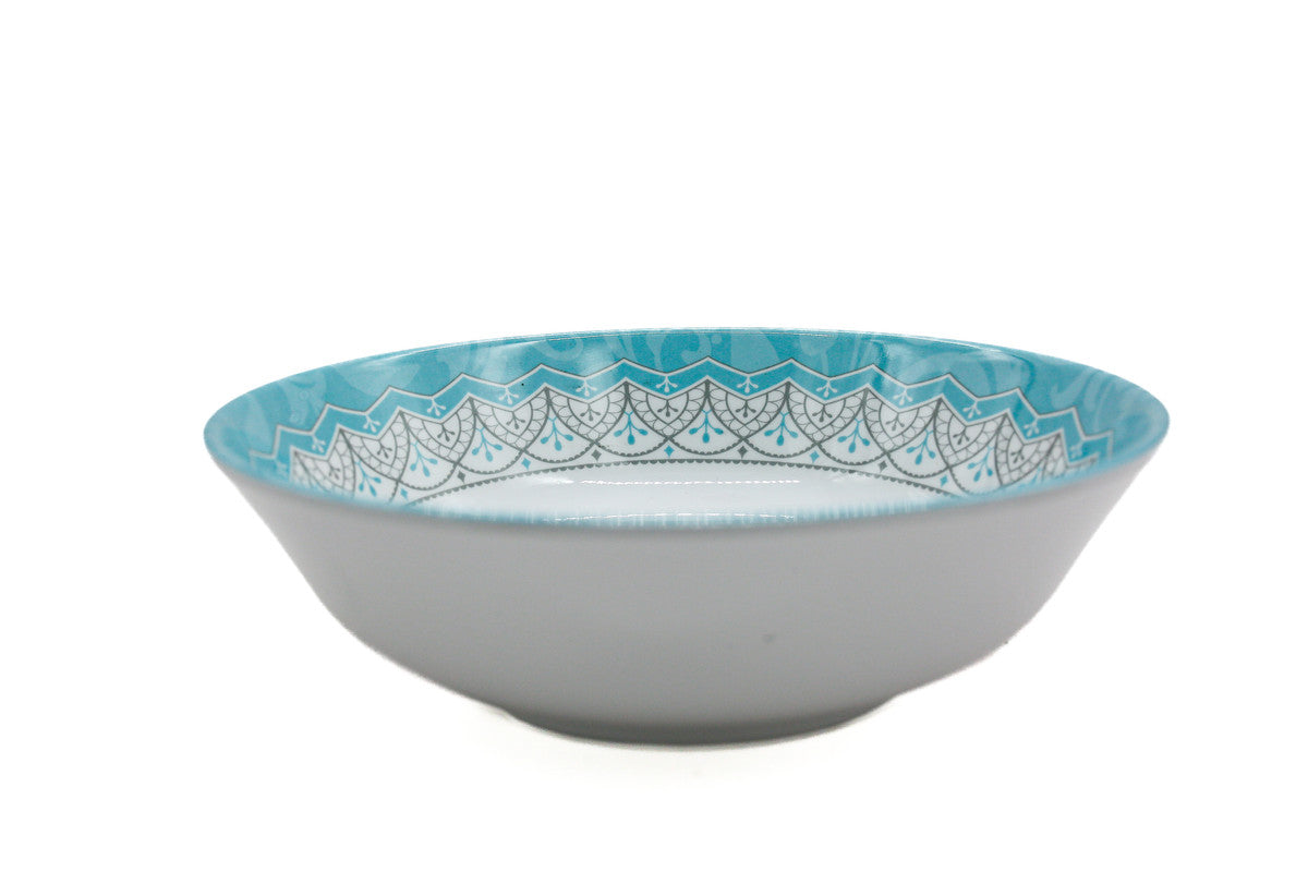 AKDC-Melamine Soup Bowl Sh72127 White and Blue