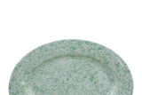 AKDC-Melamine Oval Tray 12 White and Green Msm501