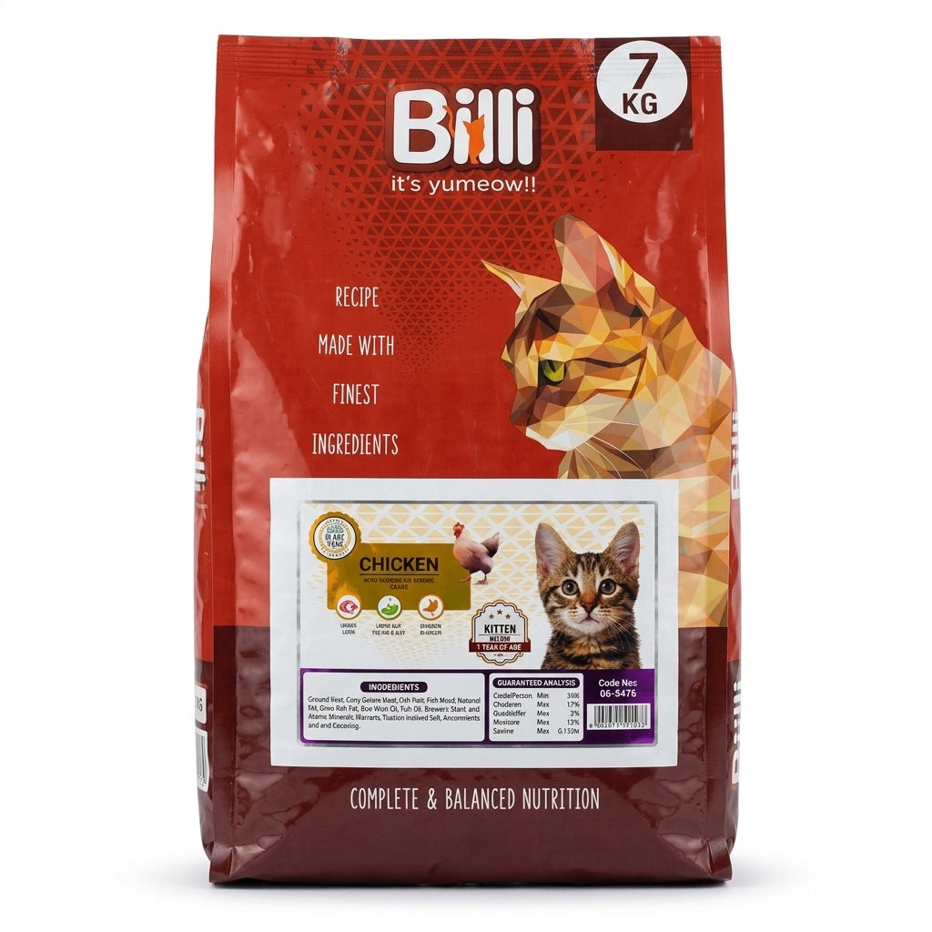 Billi Chicken Kitten Cat Food, Complete & Balanced Nutrition, 7 kg