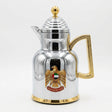 Redhome 0.6 Litre Vacuum Flask – Chrome with Gold Accents and UAE Emblem
