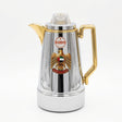 Redhome 1 Litre Vacuum Flask – Chrome with Gold Accents And UAE Emblem