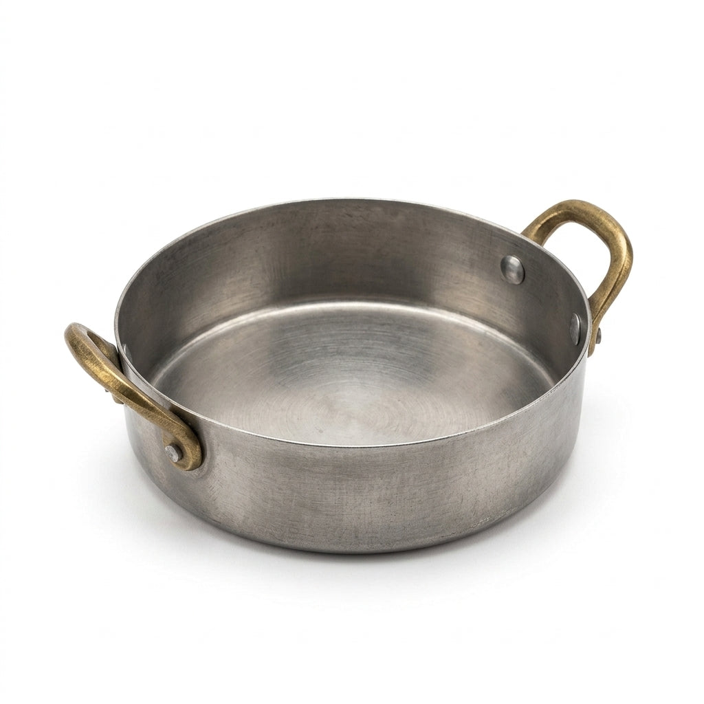 Kitchen Master Stainless Steel Mini Casserole with Gold-Tone Handles – 12.25 × 3.5 cm