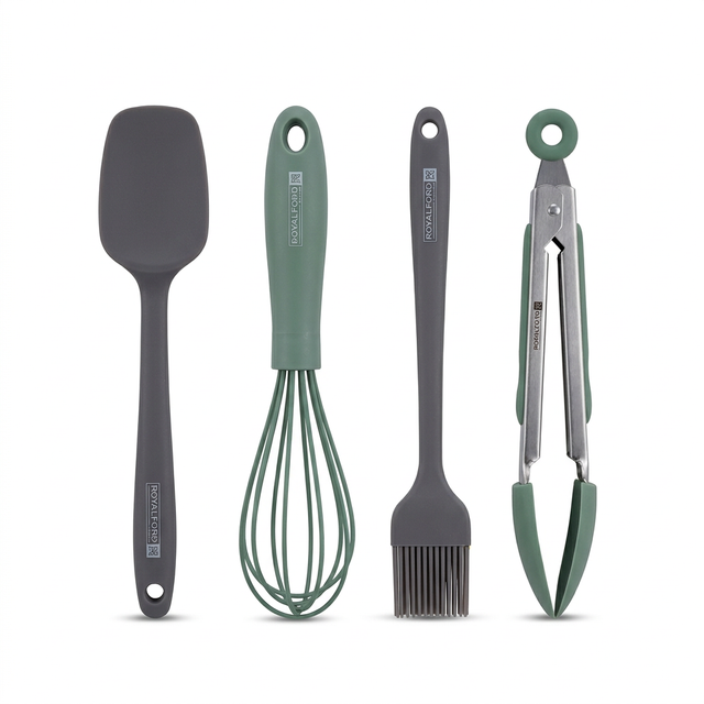 Royalford 4-Piece Silicone Kitchen Tool Set 