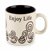 Royalford Ceramic Mug Cream & Dark Brown - 260ml
