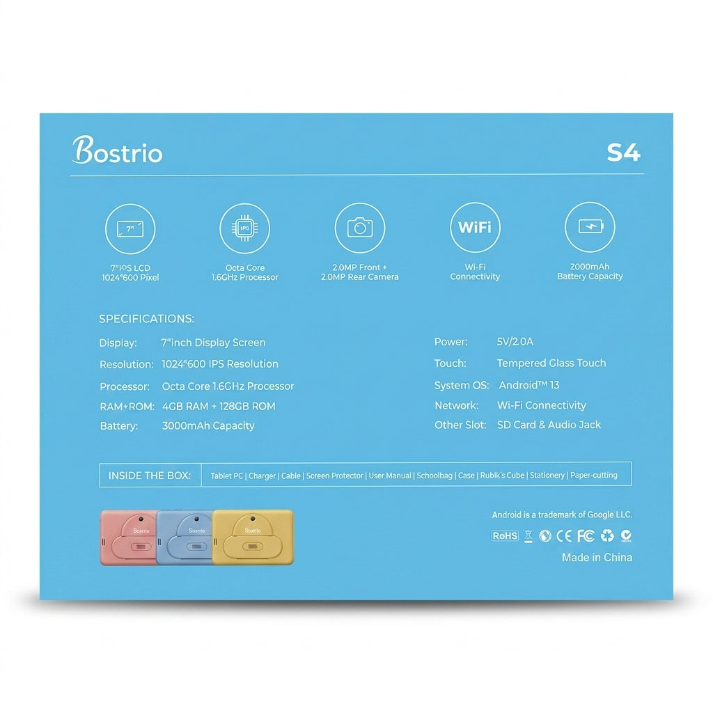 Bestrio S4 Kids Tablet –Yellow