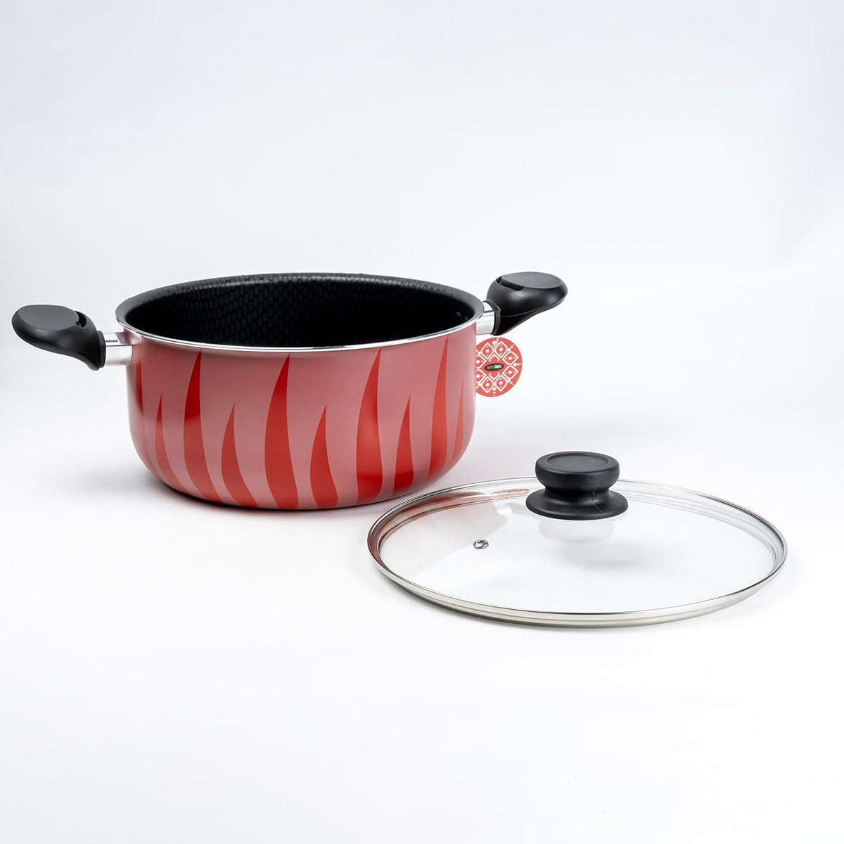 SENSTAN Flame Casserole 32cm, Aluminum Non-Stick 3 Layer Coating