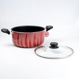 SENSTAN Flame Casserole 32cm, Aluminum Non-Stick 3 Layer Coating