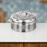 Almarjan 3 Pieces Sausan Hot Pot Set, Mirror Silver, 2.5, 4.8 & 6 Ltr