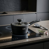 Julia Saucepan With Lid 16cm - Onxy Black - Durable Die-Cast Aluminum - Non-Stick