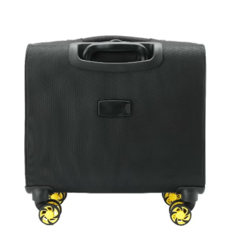 Senator KH101 17-Inch Premium Water-Resistant Pilot Bag with 4 Double Spinner Wheels & Safe Zippers – Black