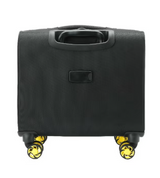 Senator KH101 17-Inch Premium Water-Resistant Pilot Bag with 4 Double Spinner Wheels & Safe Zippers – Black