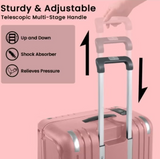 Eminent Vertica B0006 26-Inch Polypropylene Hard Case Lightweight Luggage with Double Spinner Wheels & TSA Lock – Pink