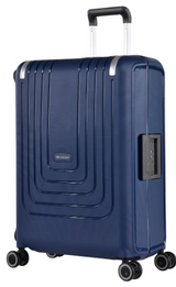 Eminent Vertica B0006 26-Inch Polypropylene Hard Case Lightweight Luggage with Double Spinner Wheels & TSA Lock – Blue