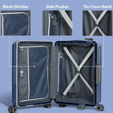 Eminent Vertica B0006 26-Inch Polypropylene Hard Case Lightweight Luggage with Double Spinner Wheels & TSA Lock – Blue