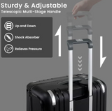 Eminent Vertica B0006 28-Inch Polypropylene Hard Case Lightweight Luggage with Double Spinner Wheels & TSA Lock – Black