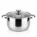 Kaisa Villa Stainless Steel Cooking Pot with Glass Lid 7.9L (KV-2247)