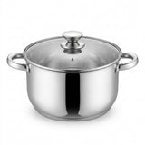 Kaisa Villa Stainless Steel Cooking Pot with Glass Lid 7.9L (KV-2247)