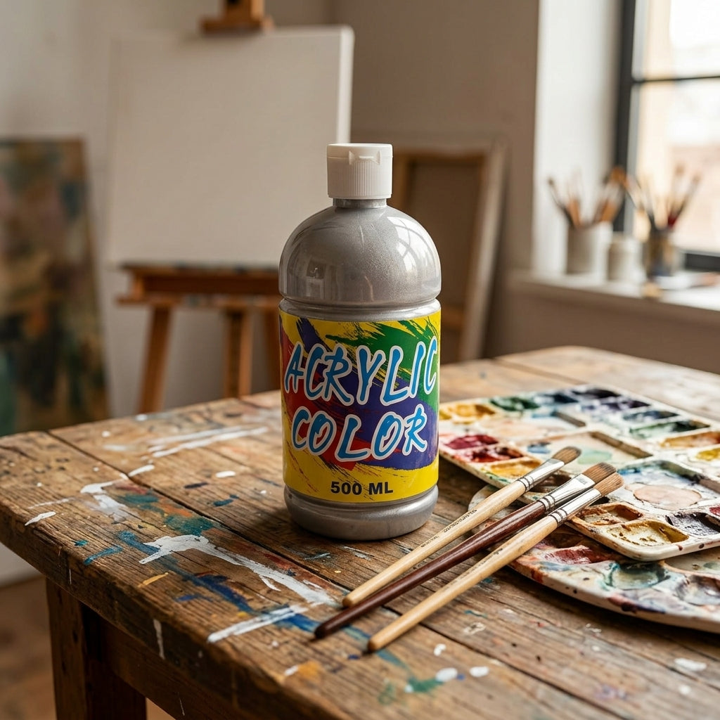 Basic Acrylic Color 500ml – Silver