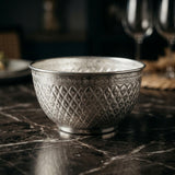 Diamonds Aluminium Mixing Bowl 18 cm – Silver Embossed Design