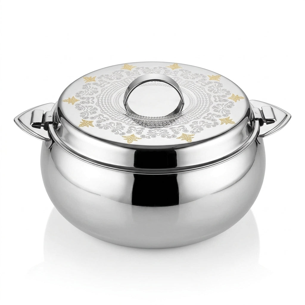Pradeep Sara Stainless Steel Hotpot 2 Litres – Gold Design