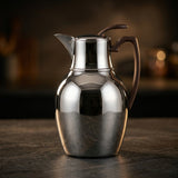 Mydot Vacuum Flask 0.5 Litre – Nickel with Dark Wood Finish