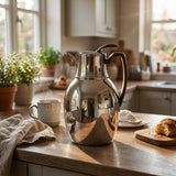 Mydot Vacuum Flask 0.5 Litre – Nickel with Dark Wood Finish