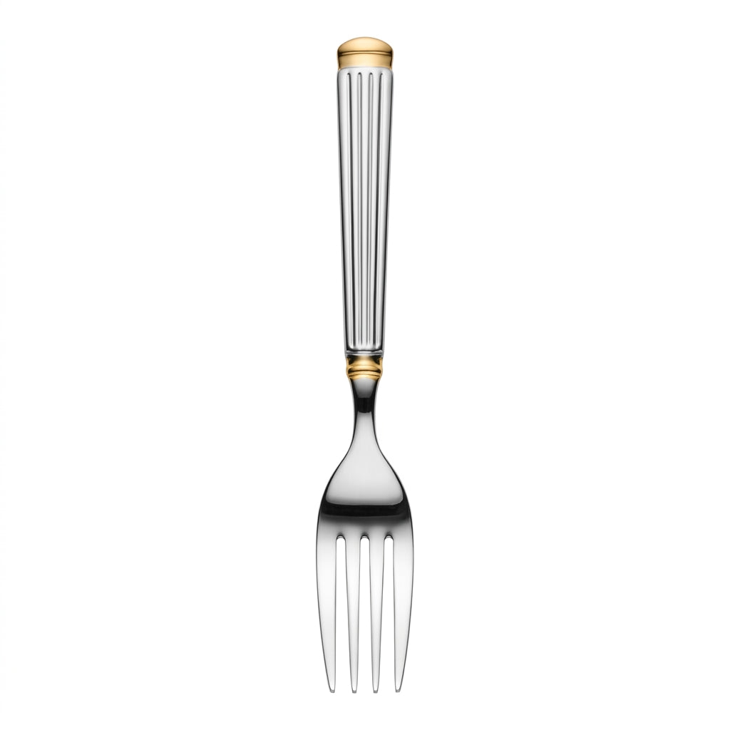 Stainless Steel Fork Set of 6 – 15cm Silver & Gold Accent