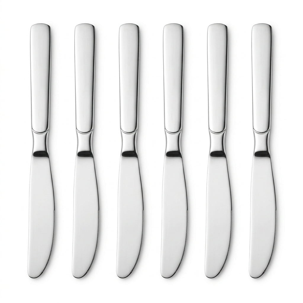 Stainless Steel Knife Set of 6 - 23cm Silver