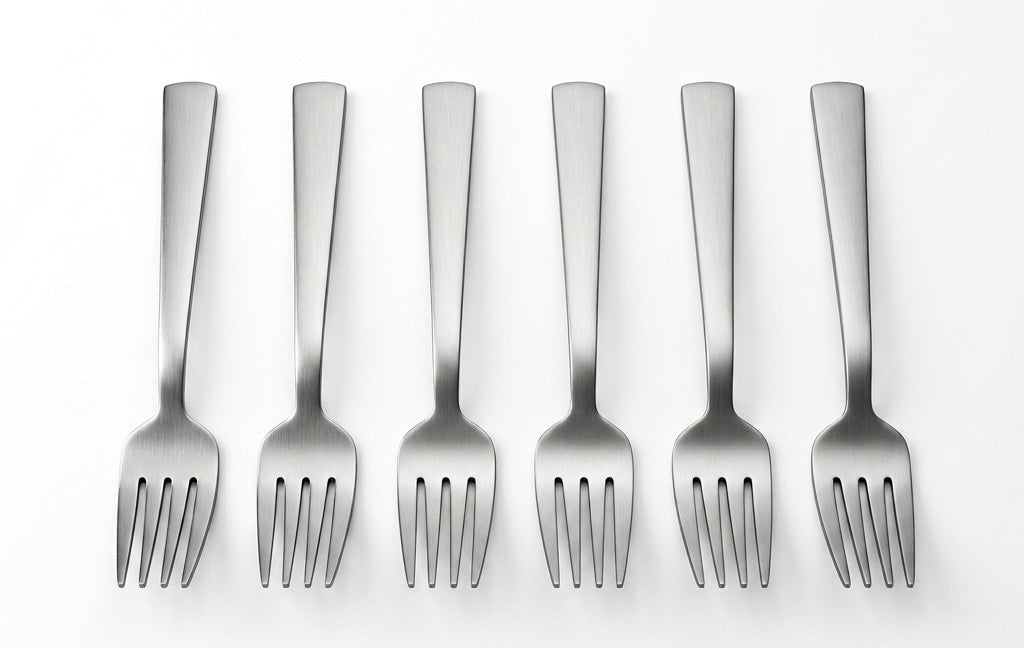 Stainless Steel Fork Set of 6 - 20cm Matt Silver