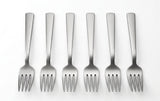 Stainless Steel Fork Set of 6 - 20cm Matt Silver