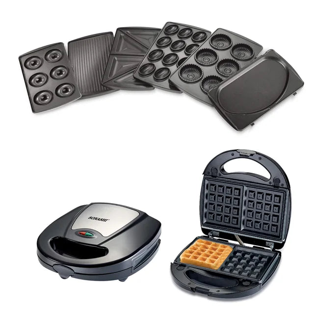 Sonashi 7-In-1 Non-Stick Multi Snacks Maker SSM-862 Black