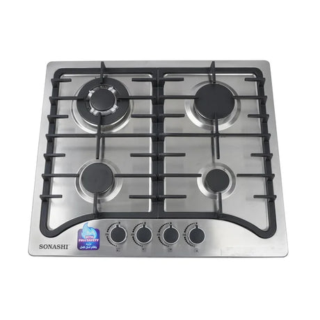 Sonashi Gas Hob 60Cms Hob With Front Control Panel SGH-401FFD