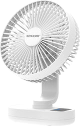 Sonashi Rechargeable Table Fan, 9 Inch, SRF-804