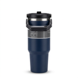 Stainless Steel Travel Bottle with Carry Handle, 900 ml – Navy Blue

