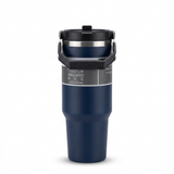 Stainless Steel Travel Bottle with Carry Handle, 900 ml – Navy Blue

