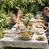 Pradeep Saniyah Stainless Steel Hotpot 25 cm – Silver with Gold Accent