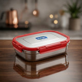 Veigo Stainless Steel Airtight Lunch Box – Red, 775ml