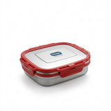 Veigo Stainless Steel Airtight Lunch Box – Red, 575 ml