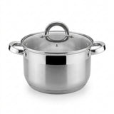 Kaisa Villa Stainless Steel Cooking Pot with Glass Lid 3.9L
