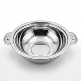 Pradeep Saniyah Stainless Steel Hotpot 25 cm – Silver with Gold Accent