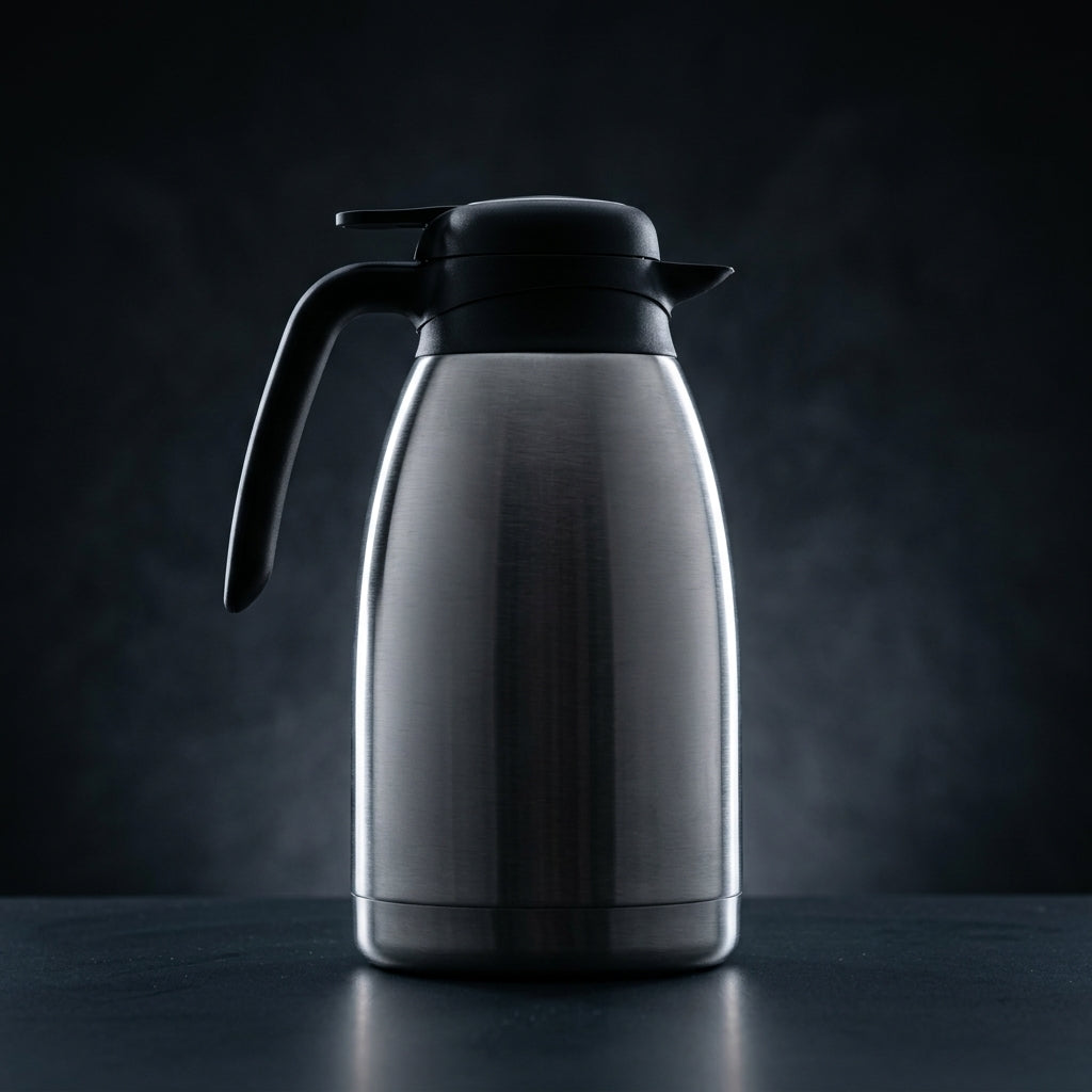 Homex Stainless Steel Vacuum Flask – 2 Litre, Silver and Black