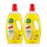 Taj Antibacterial Power Floor Cleaner Lemon 900 ml × 2 Pack