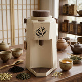Mahra Vacuum Flask Tea Dispenser – 1.9 L, Cream With Dark Wood