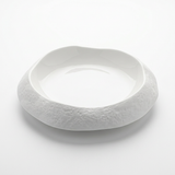Textured Ceramic Serving Dish White - 23cm
