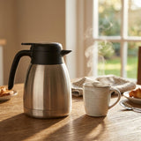 Homex Stainless Steel Vacuum Flask – 1 Litre, Silver and Black