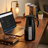 Borosil Insulated Stainless Steel Vacuum Flask Carafe, 1500 ml, Black