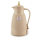 Germax Vacuum Flask 1 Litre – Light Brown with Arabic Calligraphy